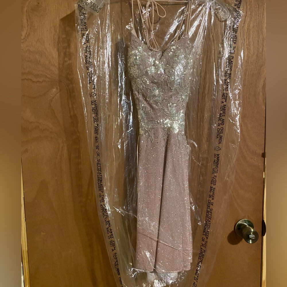 Sparkling Light Pink Formal Dress